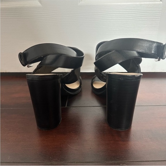 Size 10 Nine West Women’s Black Pinto Heels Pumps Strappy Sandals - Picture 6 of 7